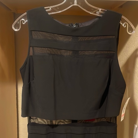 🏷️ NWT | Black Cut Out Mesh Maxi Dress - Picture 3 of 15